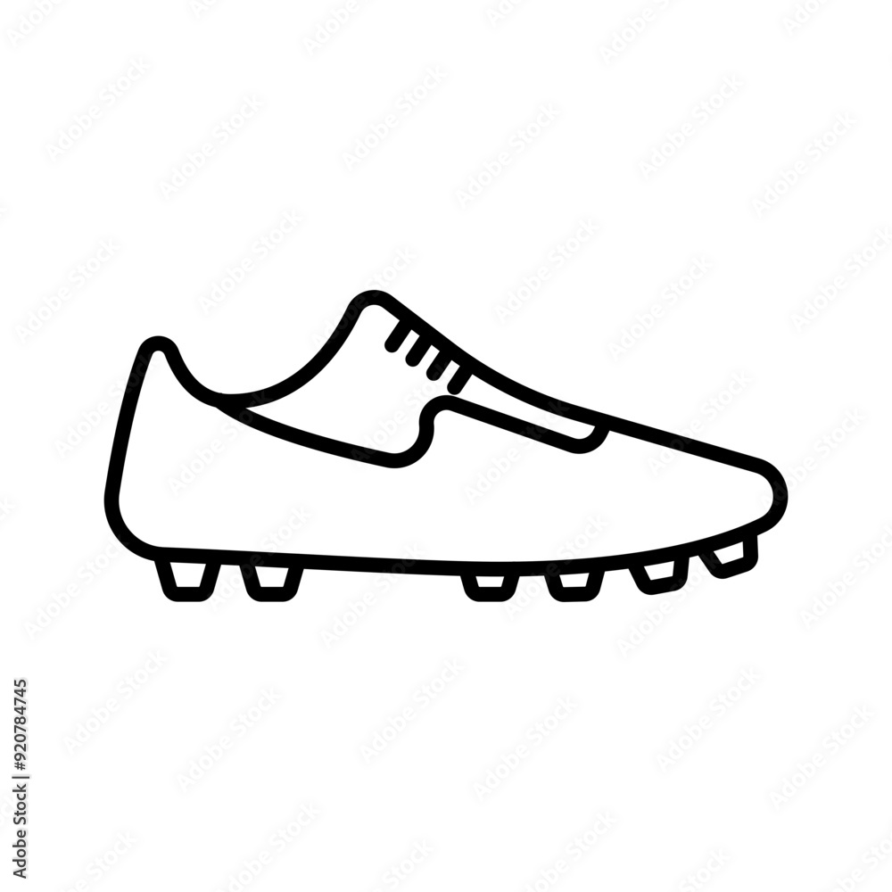 Football boots editable stroke line icon vector outline clipart Football boots editable stroke line icon vector outline clipart