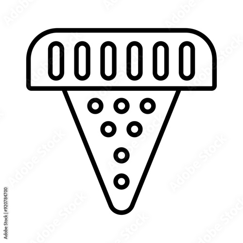 Fish feeder editable stroke line icon isolated