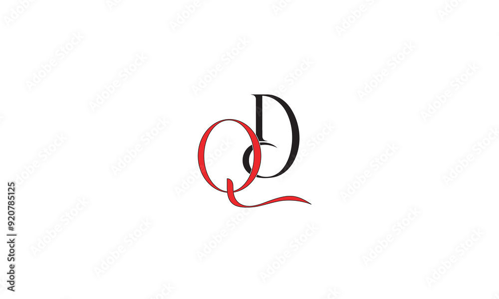 QD, DQ, D, Q Abstract Letters Logo Monogram QD, DQ, D, Q Abstract Letters Logo Monogram