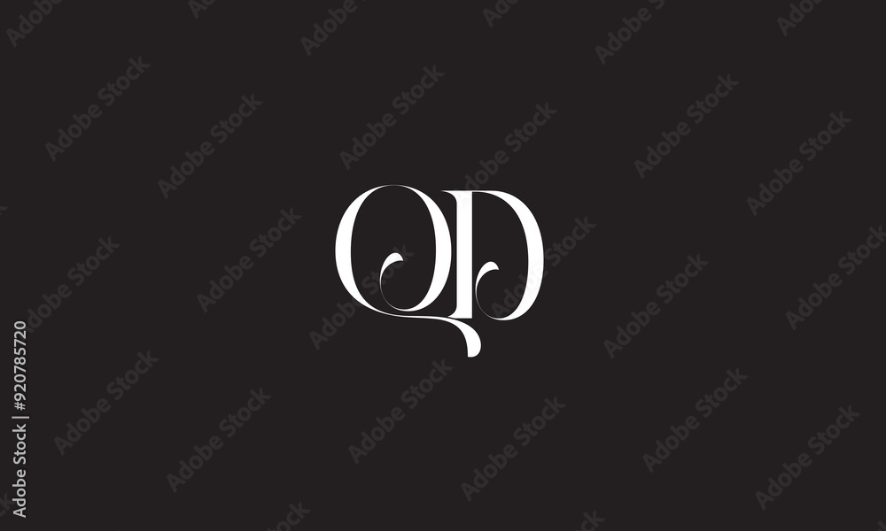 QD, DQ, D, Q Abstract Letters Logo Monogram