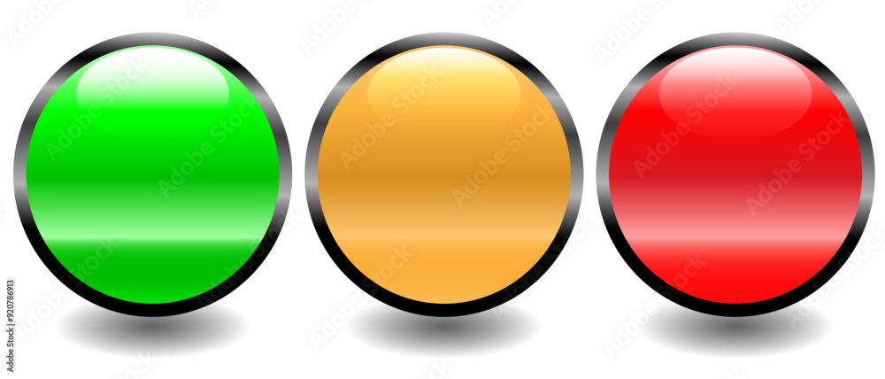 Traffic light style colour feedback or review system buttons Traffic light style colour feedback or review system buttons