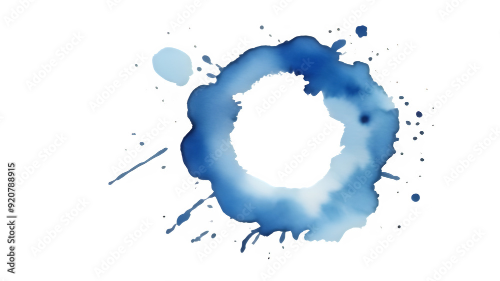 Obraz premium Blue watercolor ring