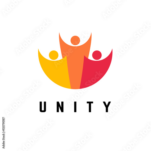 Vector logo design template. Teamwork abstract icon.