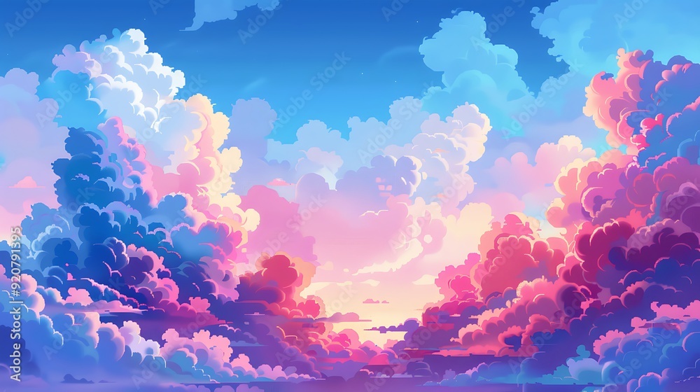 cloudy sky landscape pixel art cloudy sky landscape pixel art