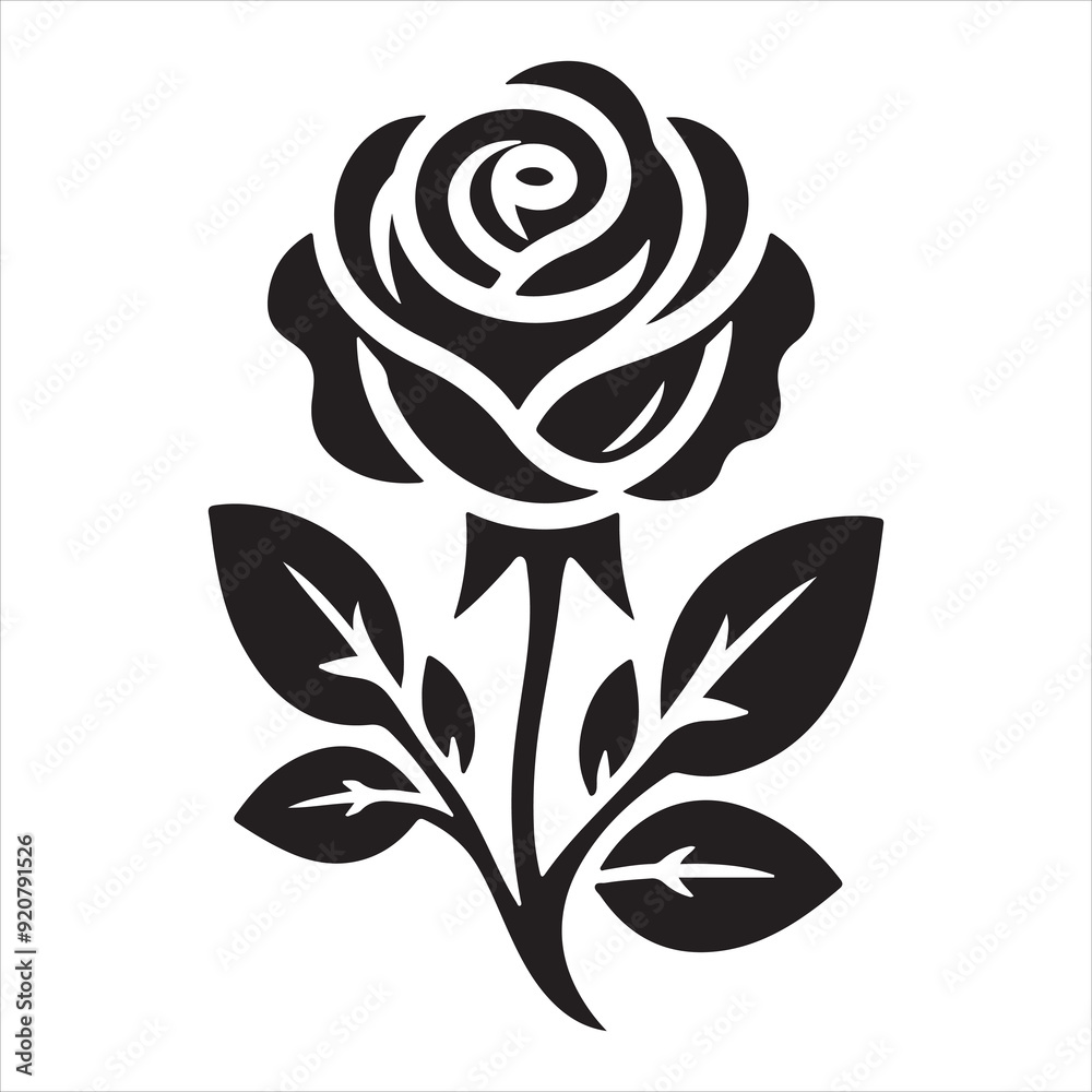 Flower illustration art shilhouette Flower illustration art shilhouette