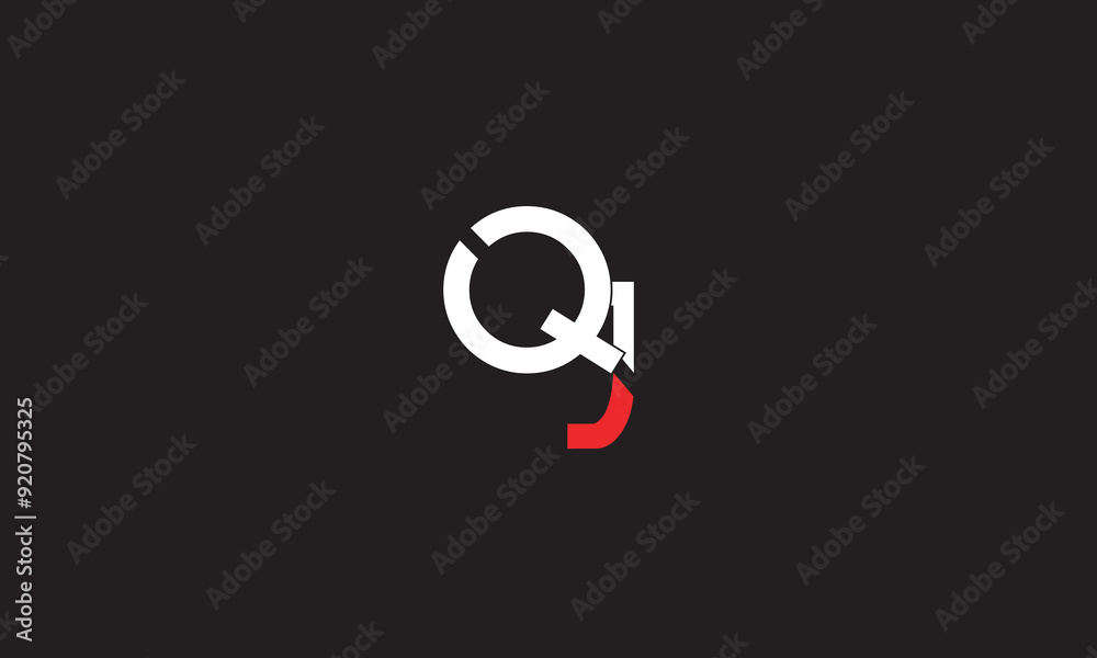 QJ, JQ, J, Q Abstract Letters Logo Monogram