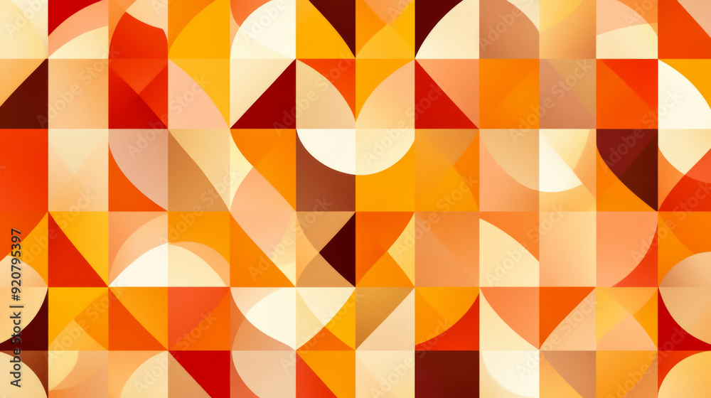 Minimalist abstract pattern of triangles and circles in orange yellow and brown hues blending into a warm gradient suitable for Thanksgiving design Minimalist abstract pattern of triangles and circles in orange yellow and brown hues blending into a warm gradient suitable for Thanksgiving design