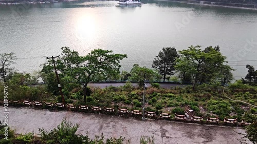 View from above of Bhimtal Lake  photo