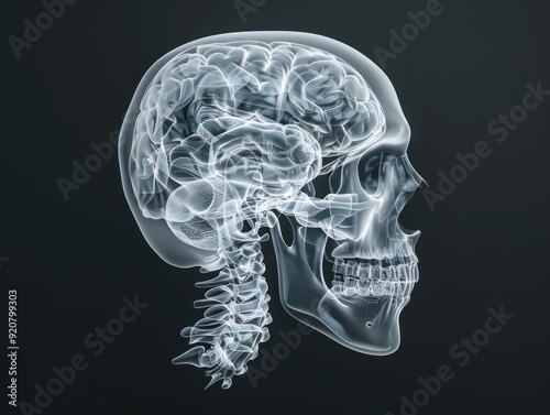 Intricate 3D Rendering of Human Ear Canal with Eustachian Tube and Ossicles in 32K High Resolution for ENT Education, Generative Ai photo