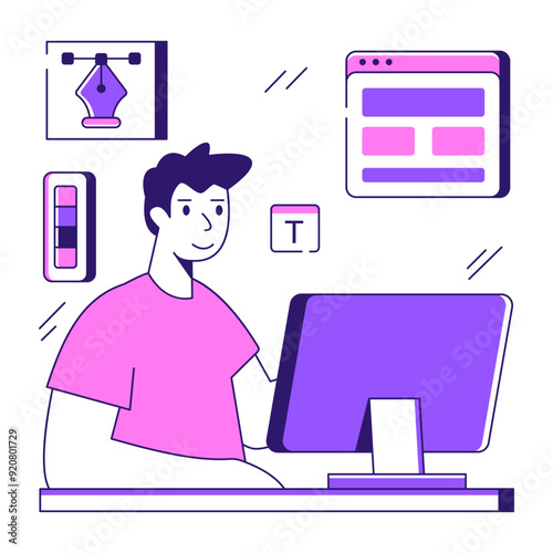 Premium download illustration of programmer 