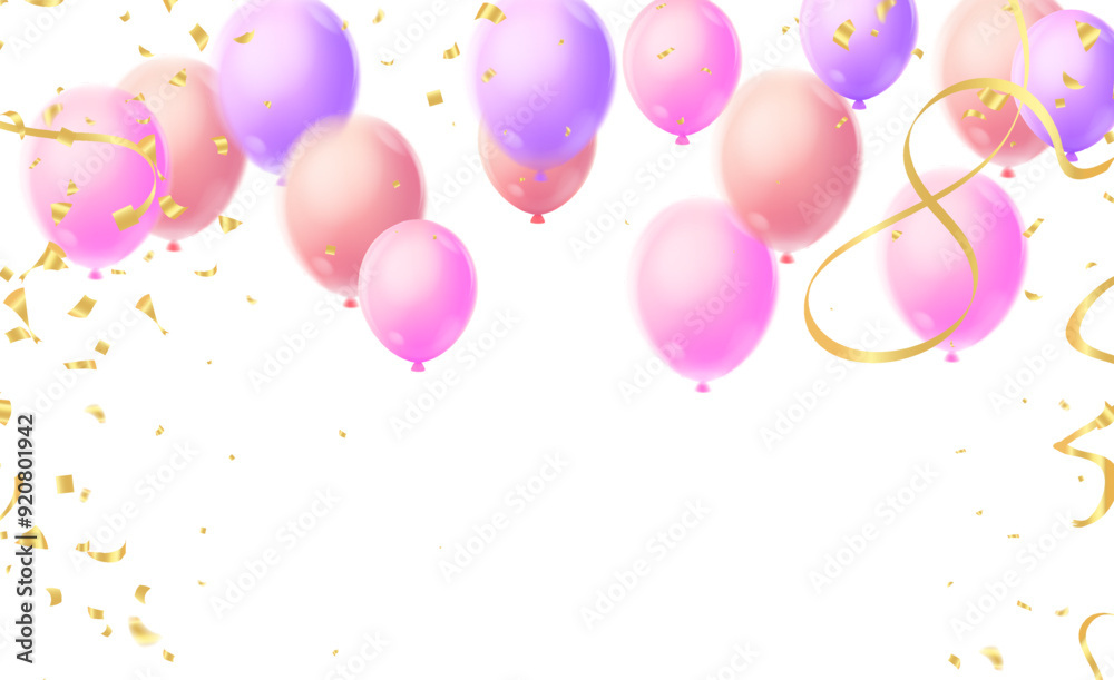 Happy Birthday typography vector design for greeting cards and poster with balloon, confetti, design template for birthday celebration. Happy Birthday typography vector design for greeting cards and poster with balloon, confetti, design template for birthday celebration.