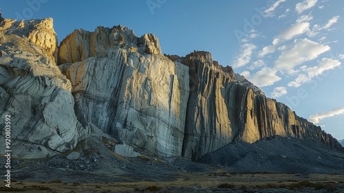 Time-lapse photography capturing the changing shadows on a mountain face throughout the day