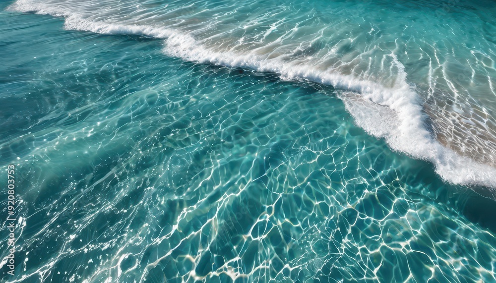 Turquoise Ocean Water with White Wave. Turquoise Ocean Water with White Wave.