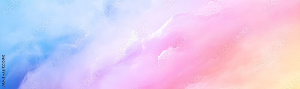 Background watercolor painting of sunset with pink, green, blue, yellow, and purple colors. Abstract painting banner for web and composition. Background watercolor painting of sunset with pink, green, blue, yellow, and purple colors. Abstract painting banner for web and composition.