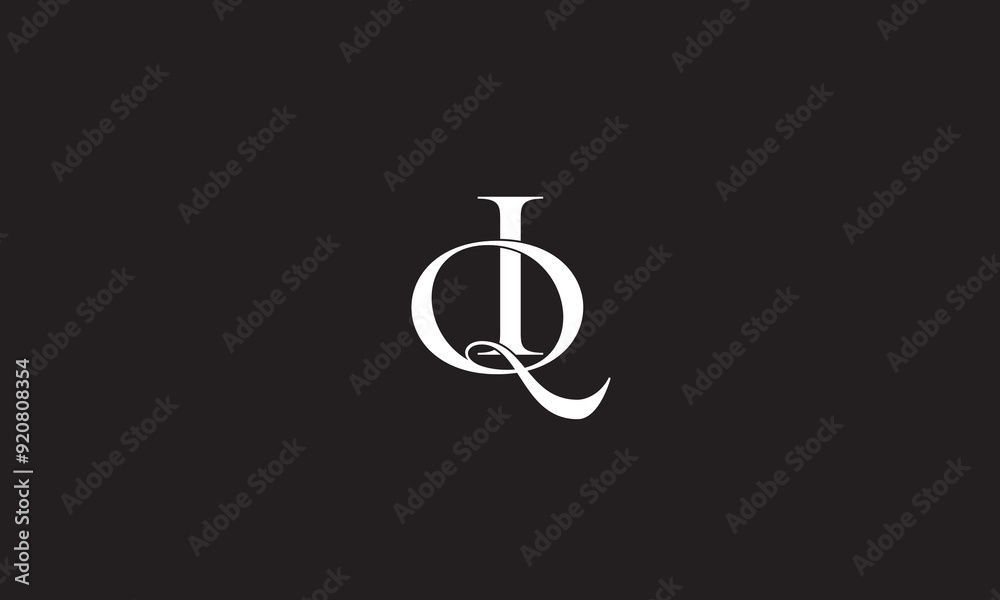 QI, IQ, I, Q Abstract Letters Logo Monogram QI, IQ, I, Q Abstract Letters Logo Monogram