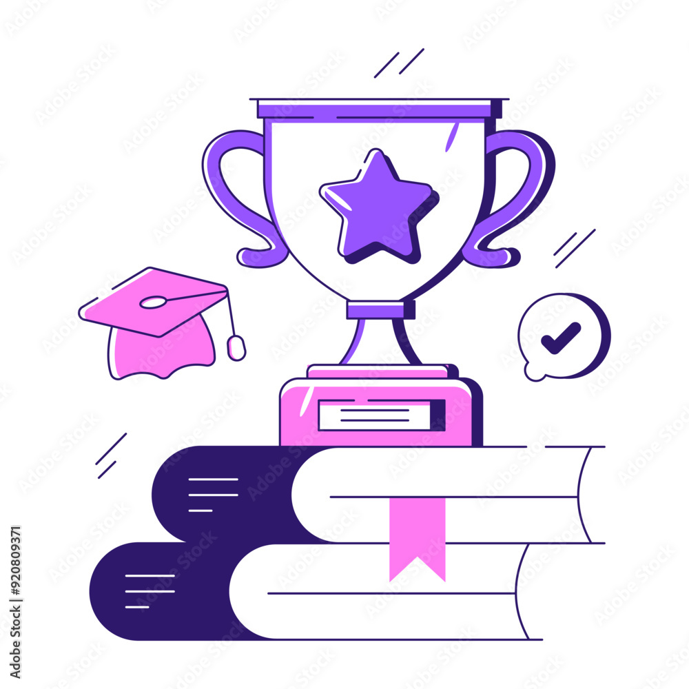 Modern design illustration of academic award
Modern design illustration of academic award