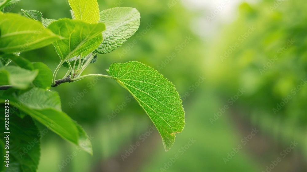 Closeup view of eco friendly pest control methods in a thriving fruit orchard with a deep depth of field showcasing the lush green foliage and details of the natural environment Closeup view of eco friendly pest control methods in a thriving fruit orchard with a deep depth of field showcasing the lush green foliage and details of the natural environment