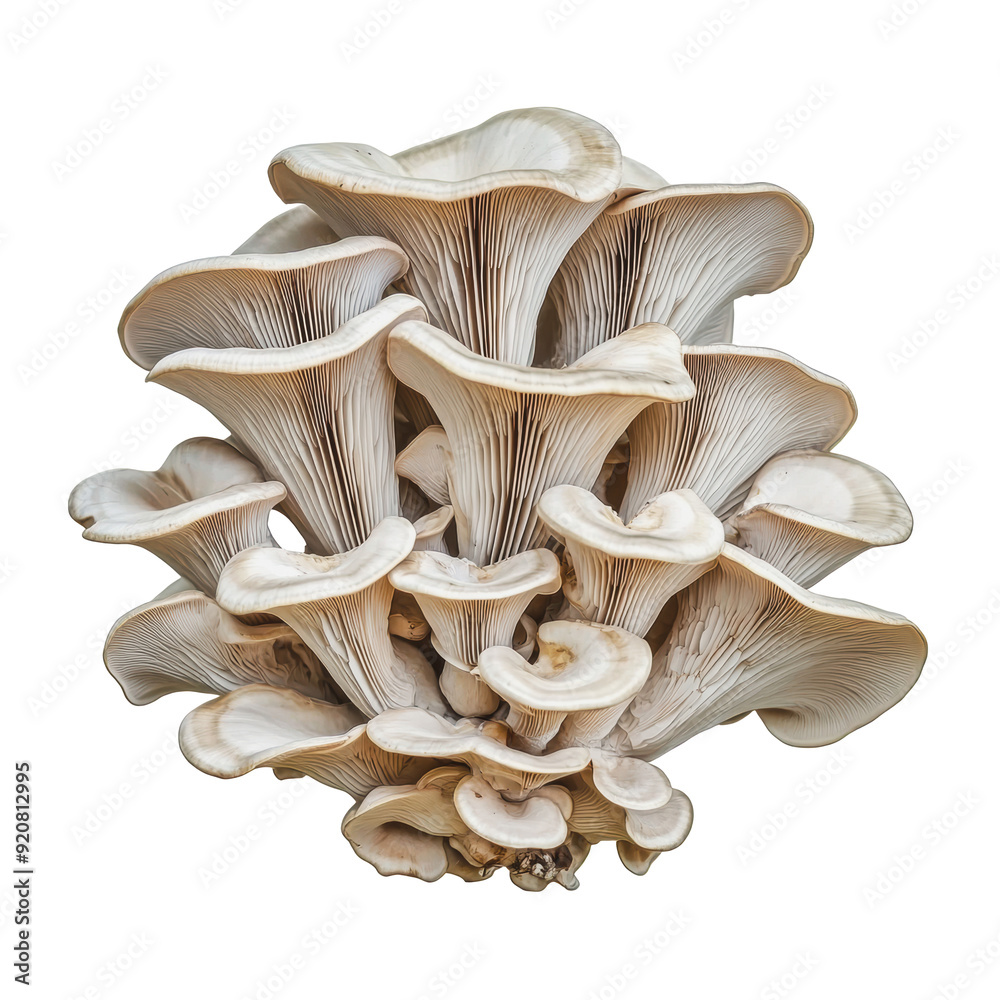 PNG Large cluster of oyster mushrooms on display PNG Large cluster of oyster mushrooms on display