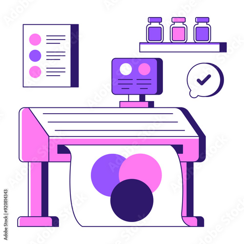 An icon design of designer workplace 


