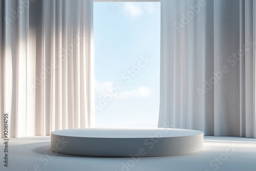 Epmty Room Ctreative Design Copy Space Presentation Post Banner Art Background Podium Interior with generative ai