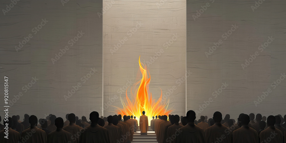 Pentecost Sunday: The Holy Spirit Comes as Tongues of Fire. Digital ...