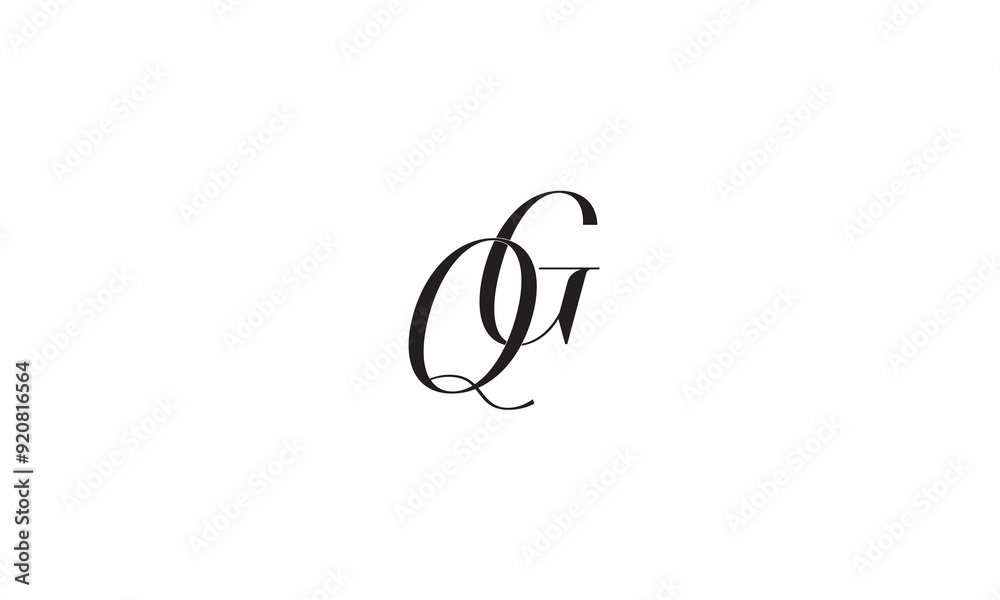 QG, GQ, G, Q Abstract Letters Logo Monogram QG, GQ, G, Q Abstract Letters Logo Monogram