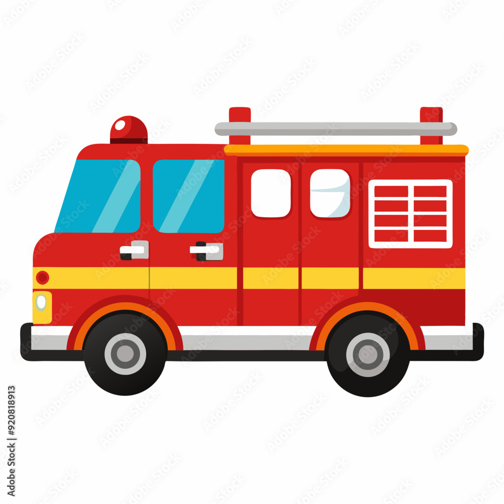 Fire truck isolated. stock illustration Fire truck isolated. stock illustration
