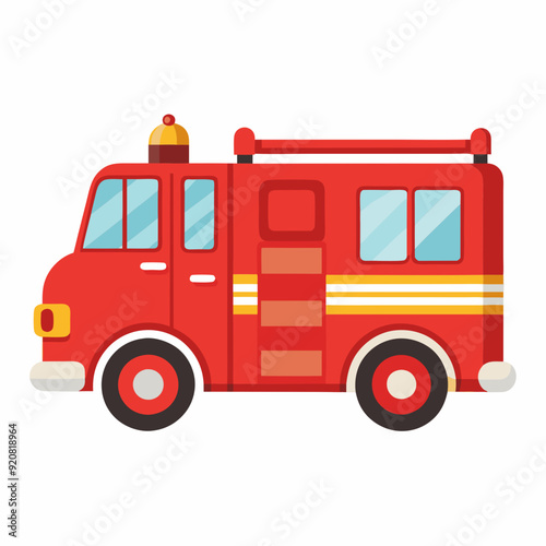 Fire truck isolated. stock illustration