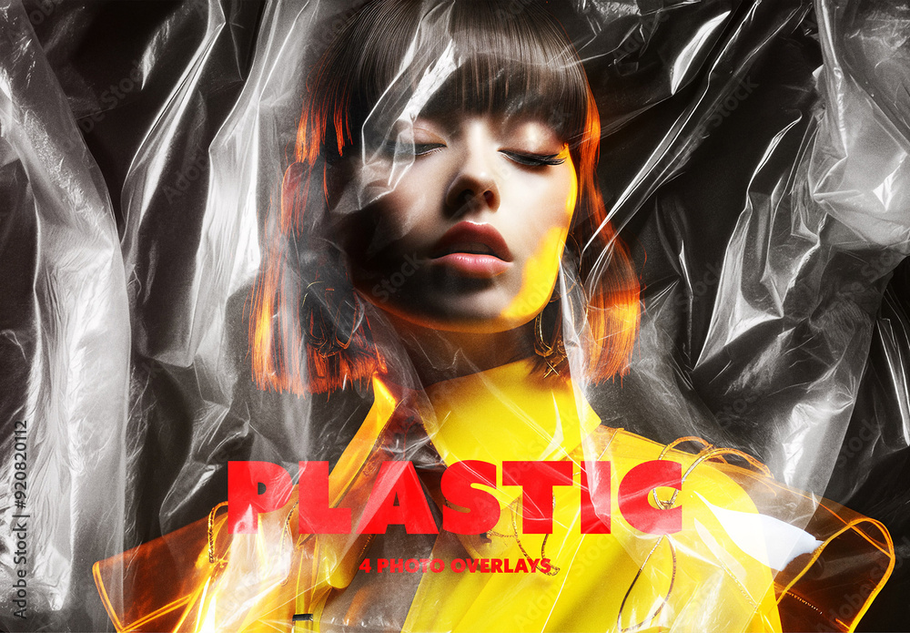 Wrapping Overlay Plastic Wrapping Overlay Photo Effect Mockup Stock Template | Adobe Stock