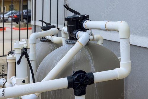 Canvas Print Pump of filtration, ozonation system is used to maintain clean, sanitary environ