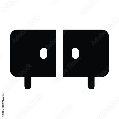 Simple Cabinet glyph icon. The icon can be used for websites, print templates, presentation templates, illustrations, etc