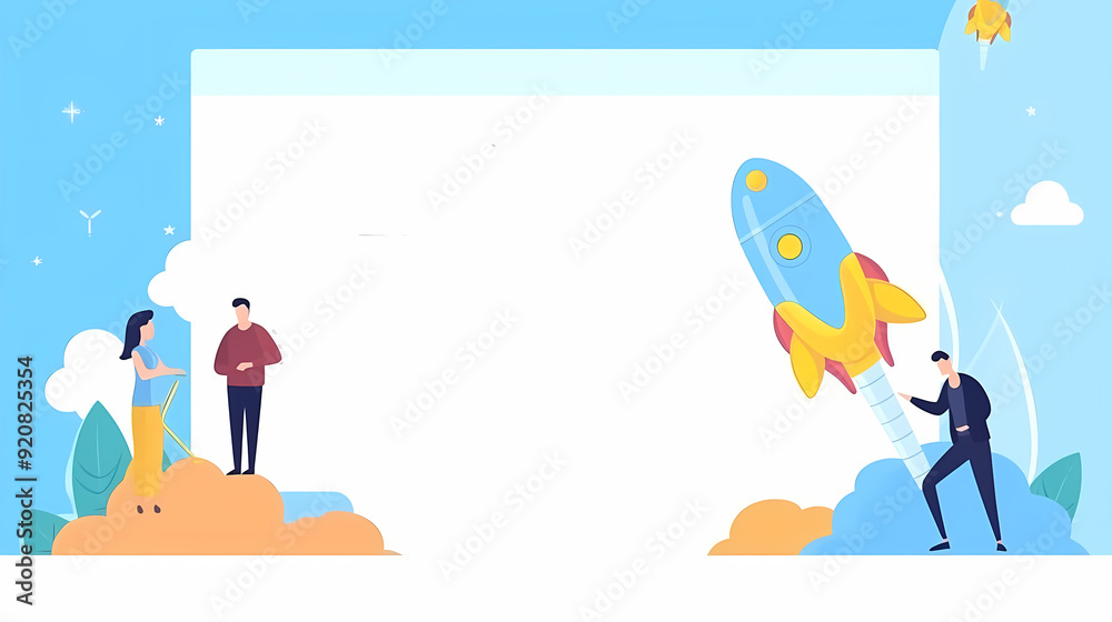 starting a new business project startup innovation vector image,Leave space for entering text.