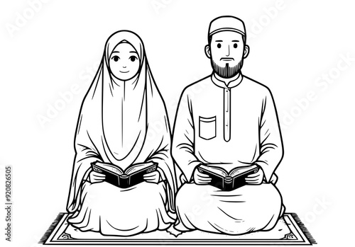 a person who prays in the mosque, a person who prays with his wife