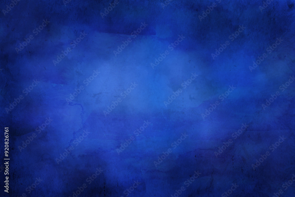 Fototapeta premium Blue painted grunge backdrop. Blue grunge background for presentations, cover, banner, poster