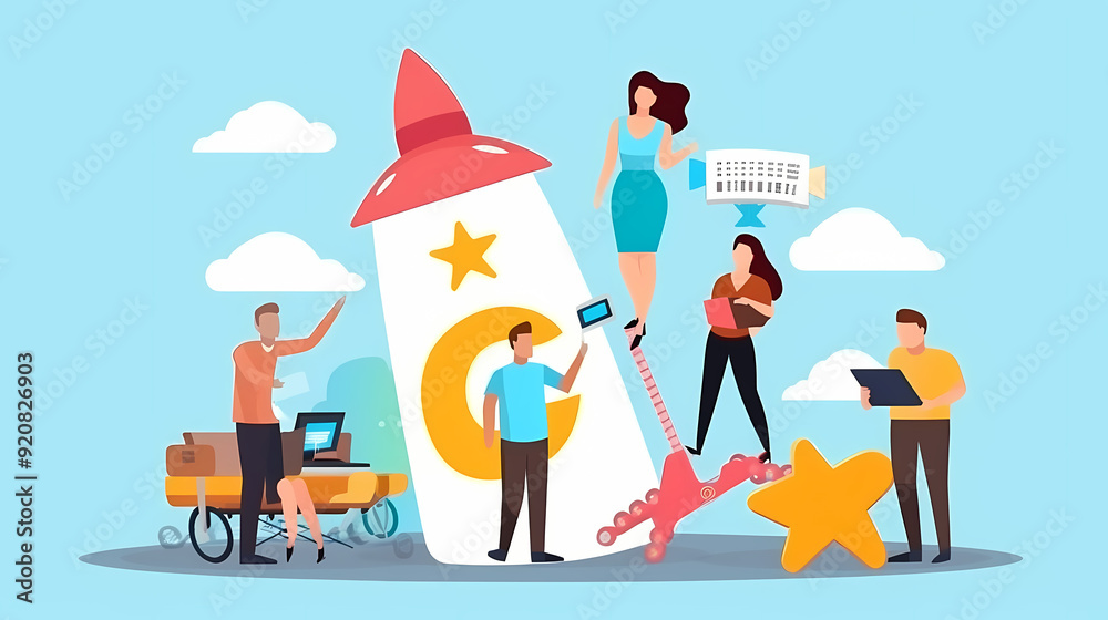 starting a new business project startup innovation vector image,Leave space for entering text. starting a new business project startup innovation vector image,Leave space for entering text.
