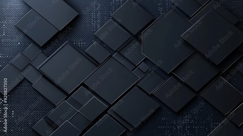 An abstract background formed by black 3D blocks rendered in tech 3D. An abstract background formed by black 3D blocks rendered in tech 3D.
