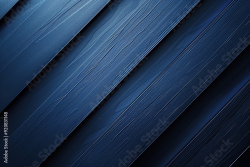 Abstract dark blue wood grain background.