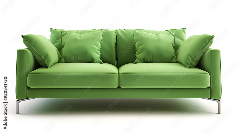 modern green sofa isolated on white background modern green sofa isolated on white background