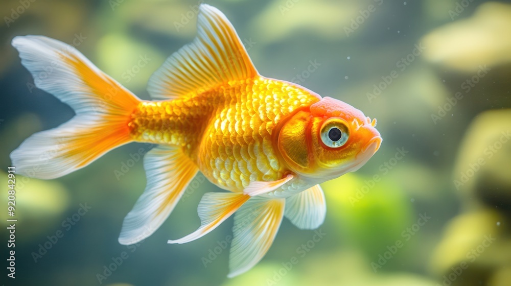 A Close-up of a Goldfish A Close-up of a Goldfish
