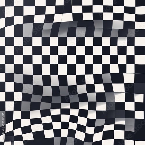 Checkerboard Pattern - Alternating squares of two colors in a grid.