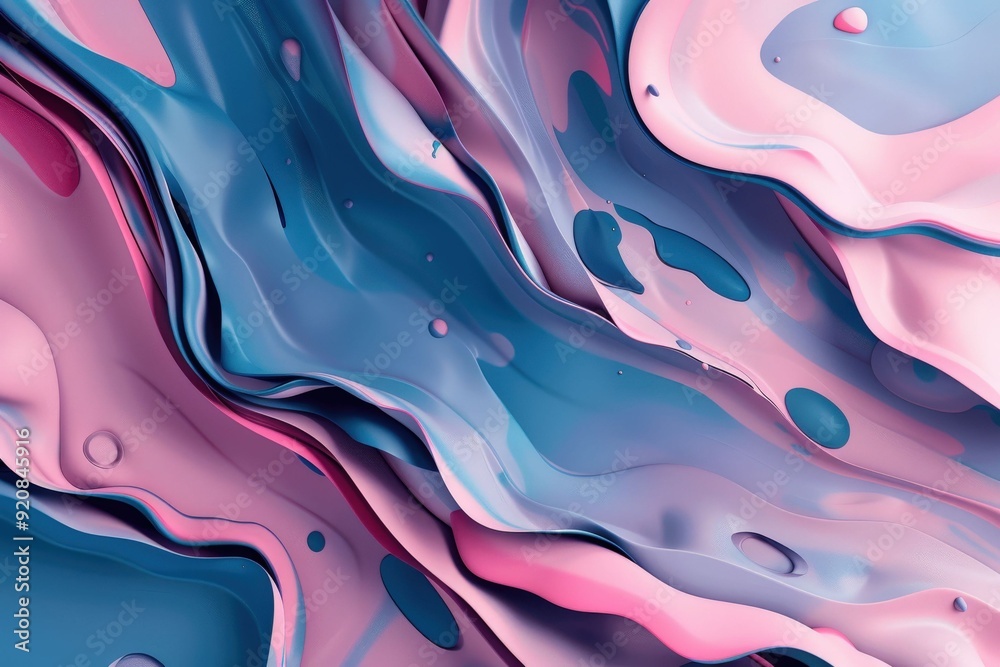 Obraz premium Colorful Liquid Painting Close-Up. Beautiful simple AI generated image in 4K, unique.