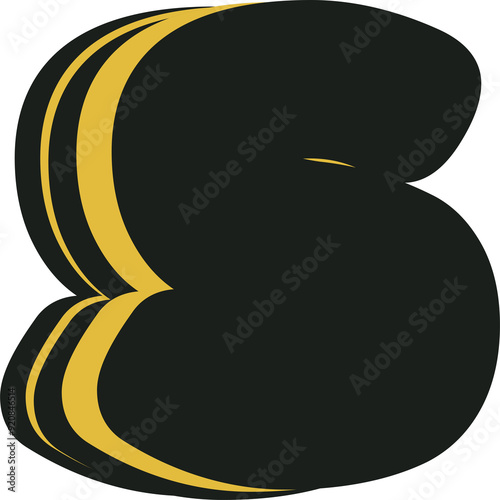 Layered cartoon letter s