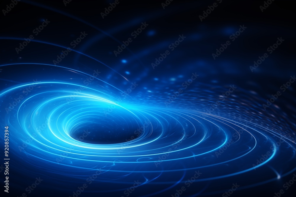 Abstract sound wave in the form of a blue whirlpool Abstract sound wave in the form of a blue whirlpool