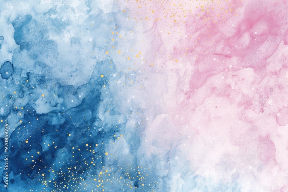 Fototapeta premium Watercolor Abstract Background Set for Elegant Wedding and Business Cards
