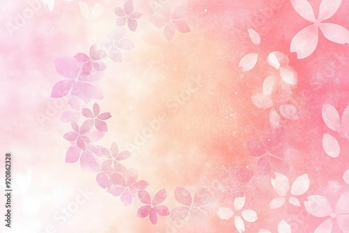 Romantic pink floral watercolor background