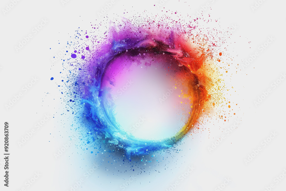 A circle with a bright gradient in the center. Light and brilliance flowed from the circle. A circle with a bright gradient in the center. Light and brilliance flowed from the circle.