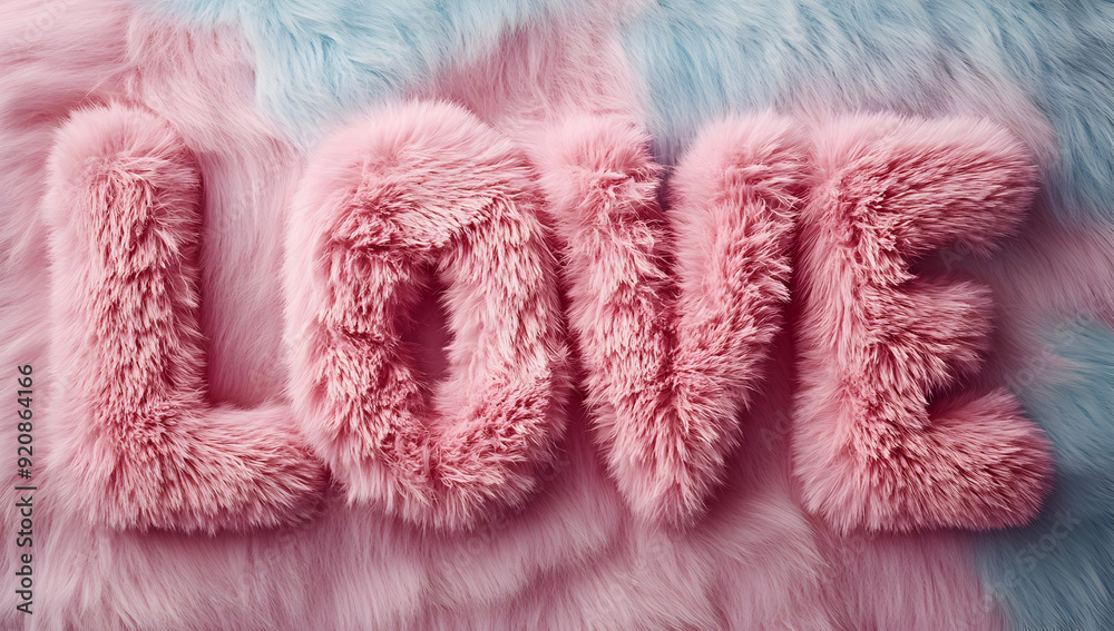 A cozy and stylish representation of love, featuring fluffy pink letters on a soft background. Perfect for romantic themes. A cozy and stylish representation of love, featuring fluffy pink letters on a soft background. Perfect for romantic themes.