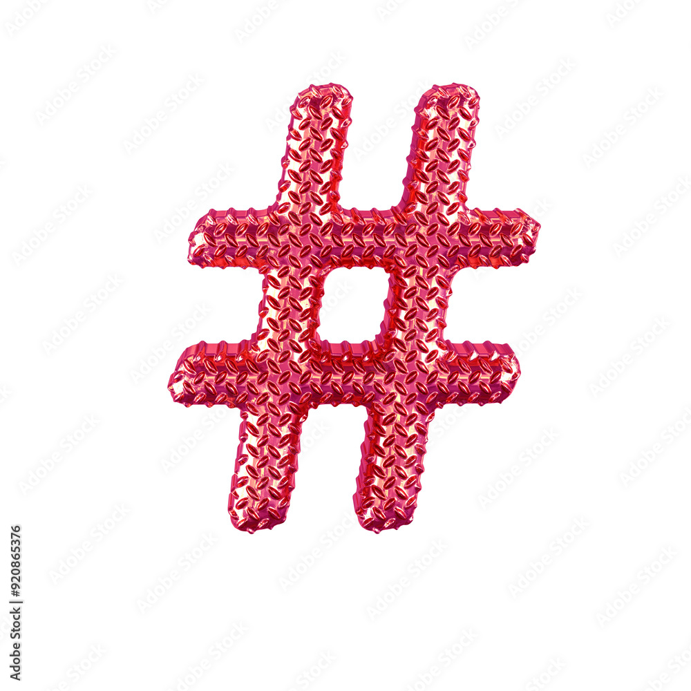 Obraz premium Pink ribbed symbol