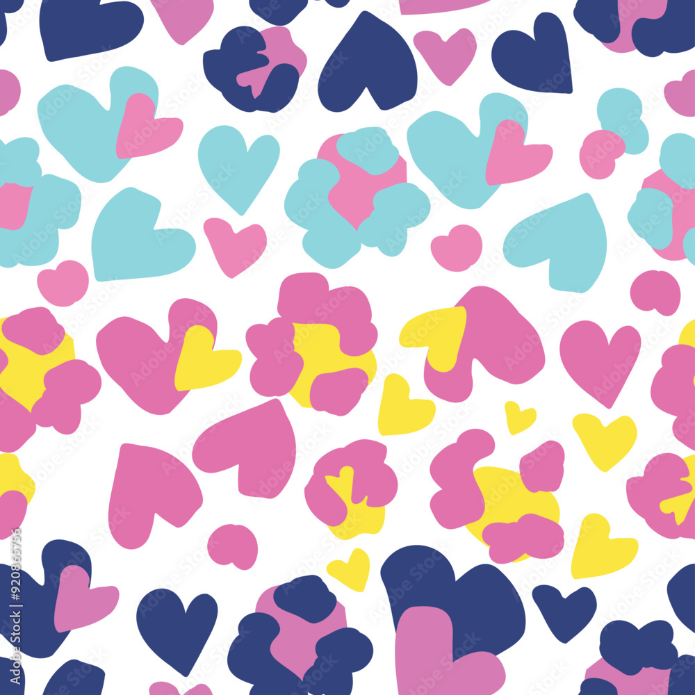 Colorfull seamless abstract pattern with hand drawn animal skin and flowers vector design Colorfull seamless abstract pattern with hand drawn animal skin and flowers vector design