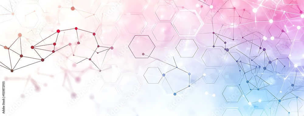 Abstract hexagonal and network design with soft pastel colors. Abstract hexagonal and network design with soft pastel colors.